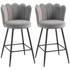 HOMCOM Set of 2 Barstools with