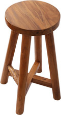 Espresso Teak Wood Bar Stool -