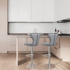 Ava Grey Faux Leather Gas Lift